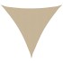 Toldo de vela triangular tela Oxford beige 3,6x3,6x3,6