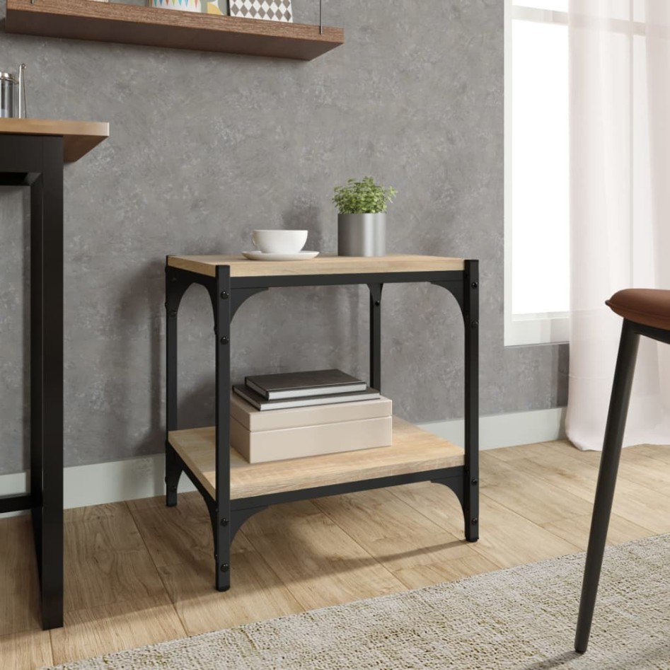 Mueble para TV contrachapada y acero roble Sonoma 40x33x41