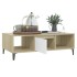 Mesa de centro madera contrachapada blanco roble