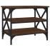 Mesa auxiliar madera contrachapada marrón roble 55x38x45