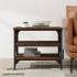 Mesa auxiliar madera contrachapada marrón roble 55x38x45