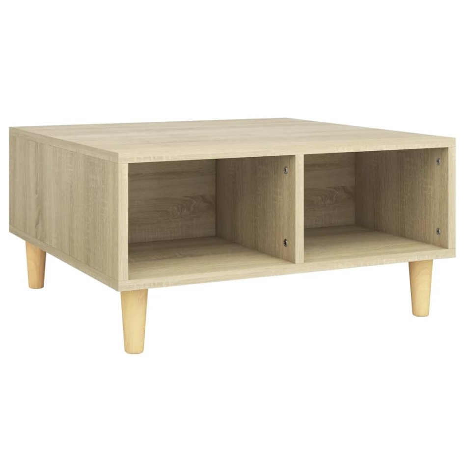 Mesa de centro madera contrachapada roble Sonoma 60x60x30