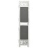 Biombo divisor de 4 paneles de tela gris 140x165