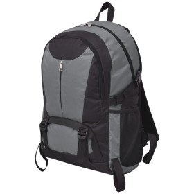 Mochila de senderismo XXL negro y gris 40