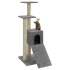 Rascador para gatos con postes de sisal gris claro 92