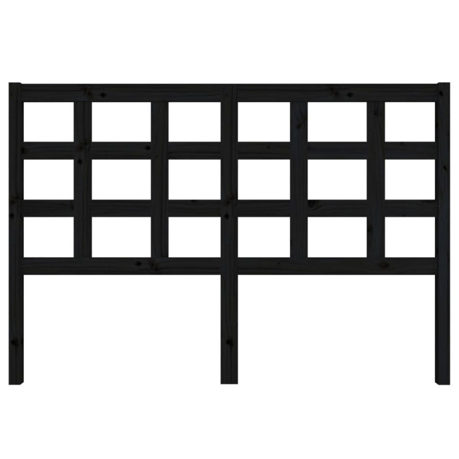 Cabecero de cama madera maciza de pino negro 145,5x4x100