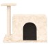 Rascador para gatos con postes de sisal color crema 51