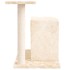 Rascador para gatos con postes de sisal color crema 51