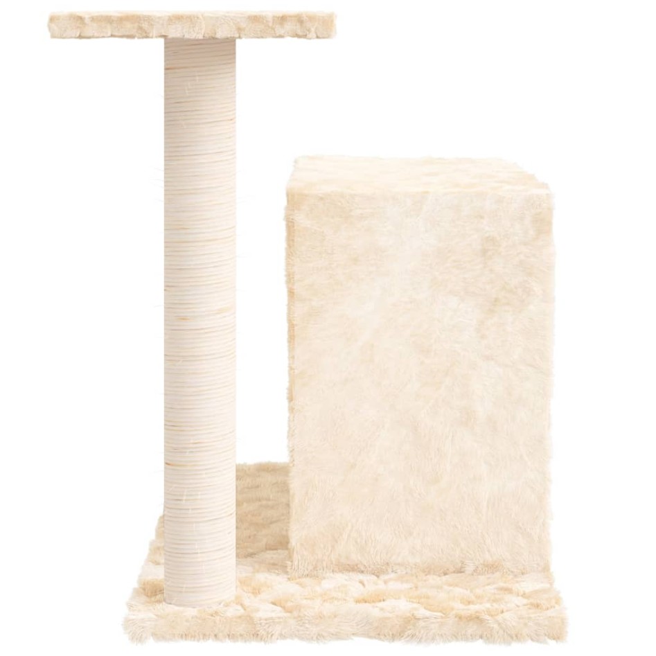 Rascador para gatos con postes de sisal color crema 51