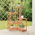 Soporte para flores de madera maciza abeto 62,5x61,5x101,5