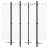 Biombo divisor de 5 paneles blanco 200x180