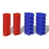 Cajas de almacenaje de garaje de pared 30 pzas azul y