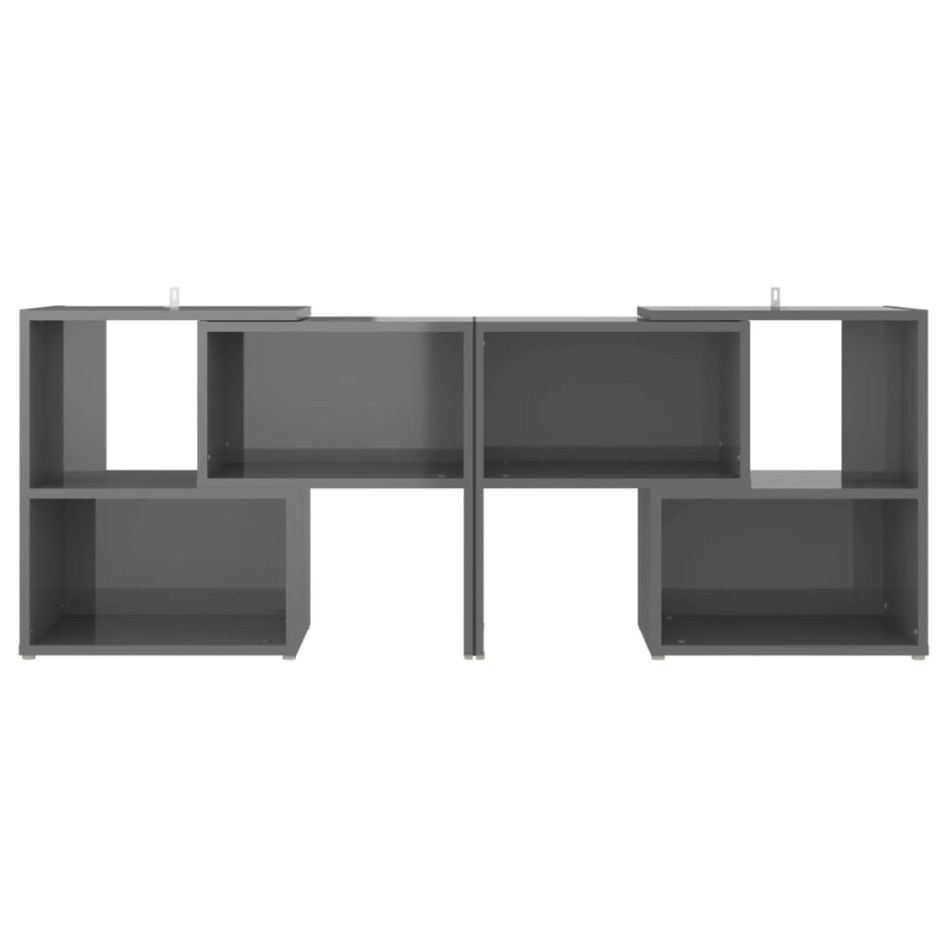 Mueble de TV madera contrachapada gris brillante 104x30x52