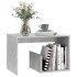 Mesa auxiliar de madera contrachapada gris hormigón 59x36x38