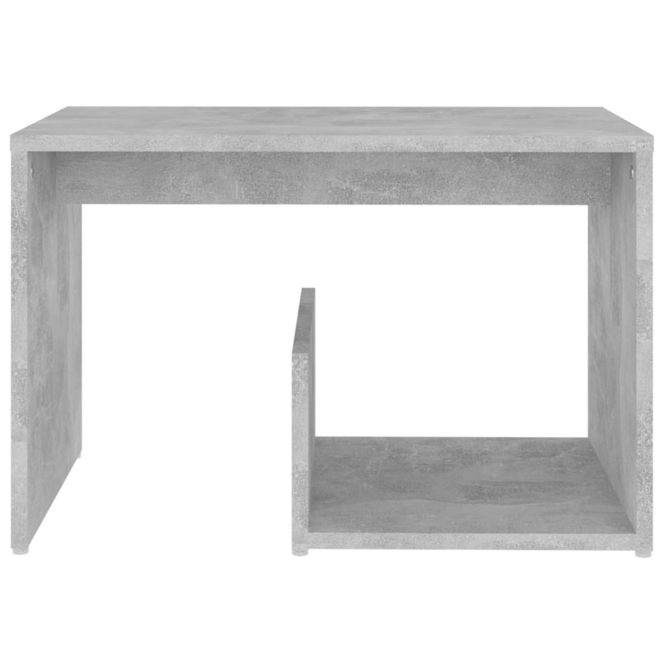 Mesa auxiliar de madera contrachapada gris hormigón 59x36x38