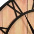 Reloj de pared MDF y hierro marrón y negro 39