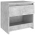 Mesita de noche madera ingeniería gris hormigón 40x30x39
