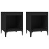Mesitas de noche 2 unidades negro 40x35x50