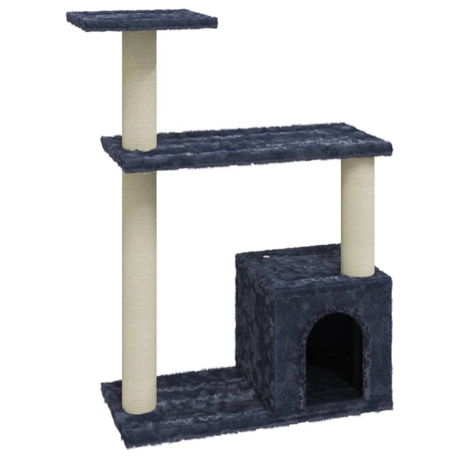 Rascador para gatos con postes de sisal gris oscuro 70