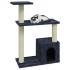 Rascador para gatos con postes de sisal gris oscuro 70