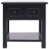 Mesa auxiliar madera de Paulownia negro 40x40x40