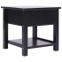 Mesa auxiliar madera de Paulownia negro 40x40x40