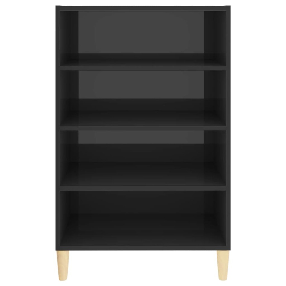 Aparador de madera contrachapada gris brillante 57x35x90