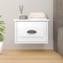 Mesita de noche de pared blanco brillante 41,5x36x28