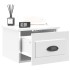 Mesita de noche de pared blanco brillante 41,5x36x28
