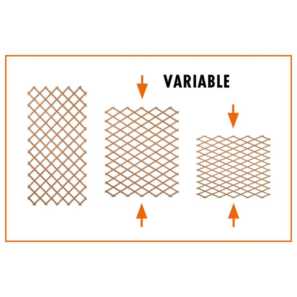 Nature Enrejado de jardín 100x200 cm madera natural