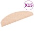 Alfombrilla de escaleras 15 uds tela punzonada 65x21x4cm