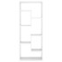Estantería de pared madera contrachapada blanco 36x16x90