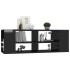 Mueble pared TV madera contrachapada negro brillo 102x35x35
