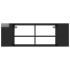 Mueble pared TV madera contrachapada negro brillo 102x35x35