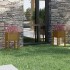 Jardineras 2 uds madera maciza de pino marrón miel  40x40x70