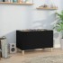 Mueble para discos madera contrachapada negro 74,5x38x48