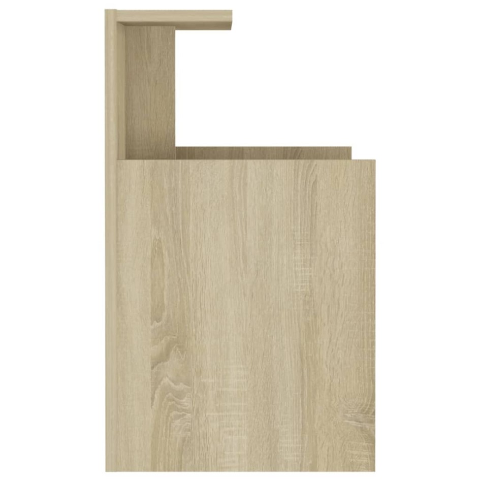 Mesita de noche madera contrachapada roble Sonoma 40x35x60