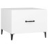 Mesa de centro con patas de metal blanco 50x50x40