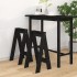 Taburetes 2 unidades madera maciza de pino negro 40x40x75