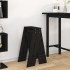 Taburetes 2 unidades madera maciza de pino negro 40x40x75