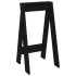 Taburetes 2 unidades madera maciza de pino negro 40x40x75