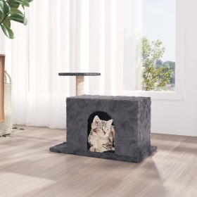 Rascador para gatos con postes de sisal gris oscuro 51