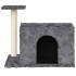 Rascador para gatos con postes de sisal gris oscuro 51