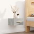 Mesitas de noche de pared 2 uds color gris hormigón 35x35x20