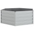 Arriate de acero galvanizado plateado 129x45