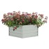 Arriate de acero galvanizado plateado 129x45