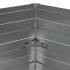 Arriate de acero galvanizado plateado 129x45