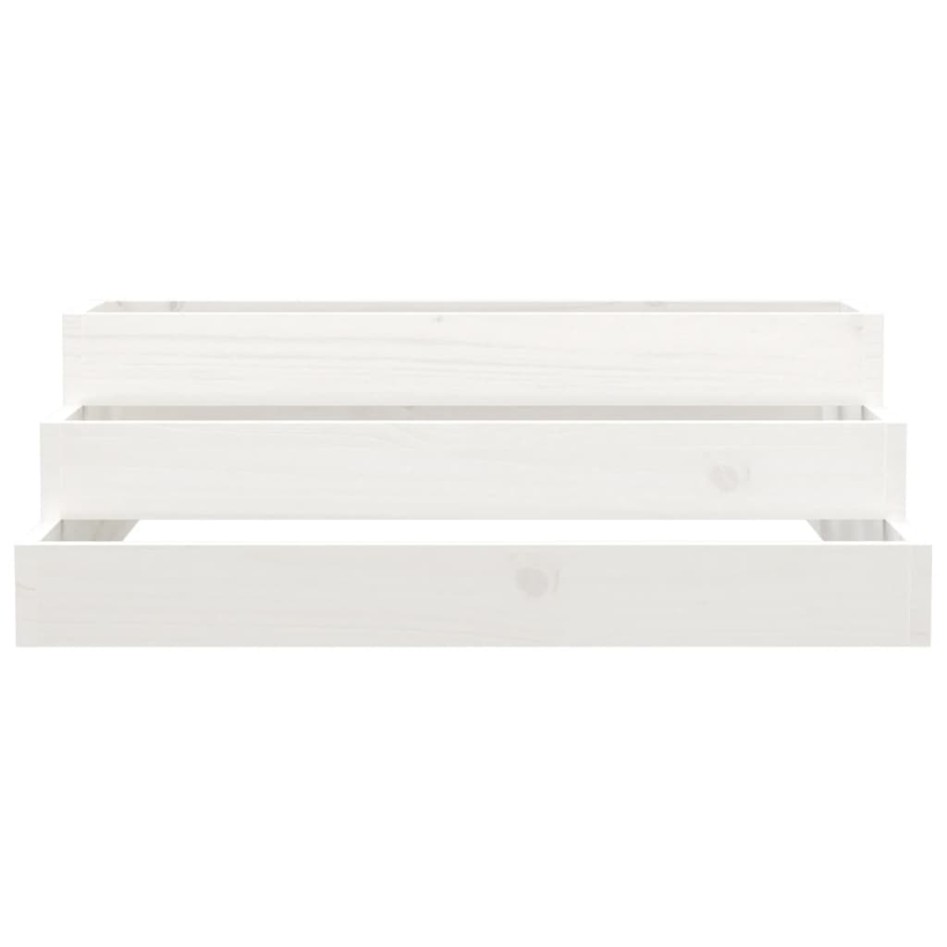 Jardinera de madera maciza de pino blanco 80x80x27