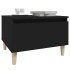 Mesa auxiliar de madera contrachapada negro 50x46x35