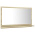 Espejo de baño madera contrachapada color roble 60x10,5x37